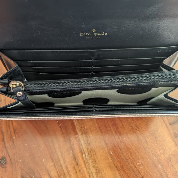 Kate Spade Foldover Wallet in Rose Gold Metallic - Picture 7 of 10